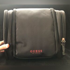 Guess Los Angeles Black Hanging Toiletry Bag Travel New